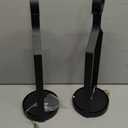 Metal Wall Sconce Candle Lantern Set of 2 - Black Wall Mounted Wood and Metal Hanging Holder with Glass & Candles Vintage Wall Decor for Porch, Living Room, Dining Room, Bedroom Indoor Decor (round)