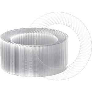 FOCUSLINE 10 Inch Clear Plastic Plates, 100 Count Disposable Heavy Duty Dinner Plates, Premium Hard Plastic for Weddings, Parties & Events