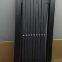 Expandable Garden Fence, Outdoor Retractable Traffic Fence, Metal Safety Barrier Gate for Industrial or Residential Use(Black) Only 1