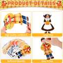 gisgfim 80Pcs Fall Scarecrow Cutouts Fall Thanksgiving Decorations Bulletin Board Personalized Scarecrow Chef Pumpkin Paper Cut-Out Classroom Decor for Autumn Harvest DIY Craft Photo Wall Favor Supply