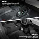 Center Console Organizer Compatible with Tesla Cybertruck 20232025,Double-Layer Storage Tray,Interior Console Storage Solution(Black)