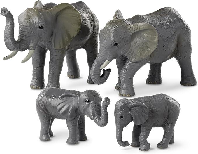 Terra by Battat – 2 Pieces African Elephant Toys Family Set – Realistic Plastic Safari Animals Figures – Animal Toys for Kids 3+ Years – Elephant Gifts & Baby Shower Decorations