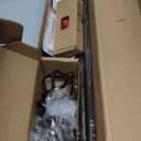 KAMANINA Bronze Curtain Rod 32 to 58 Inch(2.6-4.8ft), Adjustable Curtain Rods for Windows 28 to 48 Inch, 3/4 Inch Splicing Drapery Rods with Twisted Cage Finial