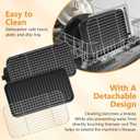 Electric Indoor Grill 1500W -2 in 1 Smokeless Indoor Grill for Kitchen with Non-stick Removable Grill & Griddle Plate,Temperature Control Korean BBQ Grill with 3 Cheese Pans Dishwasher Safe