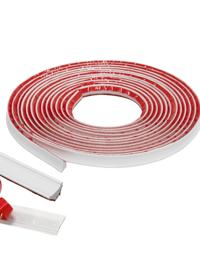 Flexible Trim Caulk Strip Wall Moulding Trim, 1/2 in x10 Ft Peel and Stick Trim for Wall Corner Deco, Ceiling, Backsplash Tile Edge, Countertops, Baseboard, Floor(White)