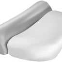 Constructs Zero Pressure Memory Foam Cervical Neck Pillow of Sleeping: Tech-Advanced, Ultra-Comfy, Hygienic & Stylish, Soft Washable Design for Neck Support & Quality Sleep Boost (White + Gray)