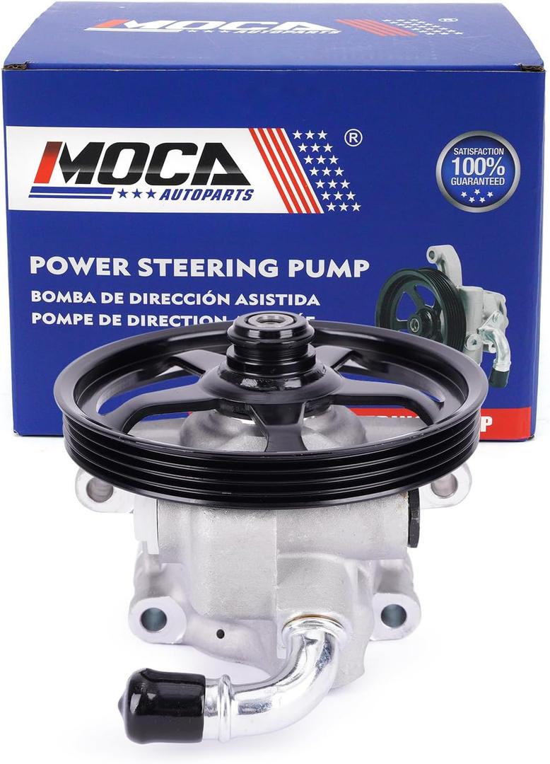 MOCA Power Steering Pump with Pulley fits 2009-2012 for Ford Flex 3.5L, 2010-2012 Taurus 3.5L, 2009-2012 for Lincoln MKS 3.7L, 2010-2012 MKT 3.7L