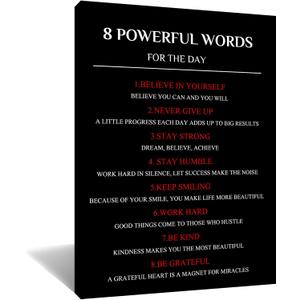 Motivational Wall Art Home Decor Inspirational Entrepreneur Quotes Canvas Poster Artwork Positive Sign Picture Print for Modern Living Room Office Reading Room Wooden Ready to Hang [18''Wx24''H]