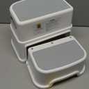 UNCLE WU Toddler Step Stool for Potty Training, Bathroom Sink & Toilet - 2 Step Kids Poop Stool, Non-Slip Step Stool with Handles, Dual Height Stepping Stool for Kitchen Counter (Include 2 Ducks) (Gray)