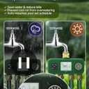 MOES 4 Zone Water Timer for Garden Hose, Heavy Duty Solid Brass Inlet & Outlets, Programmable Sprinkler Timer Battery Operated, 4 Way Faucet Valve with Sequential Watering (Non-WiFi)