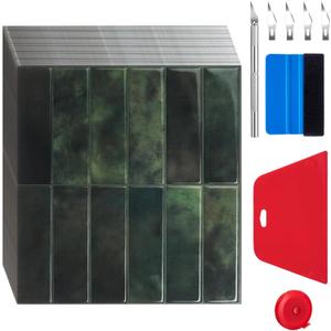 40 Sheets Peel and Stick Backsplash Tile for Kitchen with Wallpaper Tools Kit, Self Adhesive Tile for Kitchen Bathroom, 10" x 4.5"(Classic Style,Dark Green)