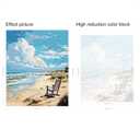 2 x FILASLFT Paint by Numbers for Adults,Adult Paint by Number Kits on Canvas DIY Oil Paint by Numbers Painting Gift Home Decoration for Living Room (C001-Seaside)