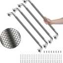 4 Pack 32 Inch Shower Grab Bar, YuanDe Brushed Nickel Bathroom Grab Bar Handle w/Anti-Slip Knurled Grip, Stainless Steel Bath Balance Bar, 1.25" Diameter Safety Hand Rail Support,Handicap Elderly
