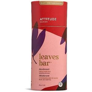ATTITUDE Natural Deodorant, Aluminum-free, Odor Control & Long Lasting, Nourishing Ingredients, Castor and Jojoba Oils, Baking Soda-free, EWG Verified, For Men and Women, Sandalwood, 3 Oz