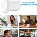 Jinstyles Wireless Charging Case Compatible with AirPods Pro: Replacement Charger Case with Bluetooth Pairing, Earbuds Not Included (White, AirPods Pro 1/2 Charging Case)