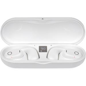 iLive Electronics 16mm Driver Clear Truly Wireless Open Ear Earbuds, White, IAEBTO34W