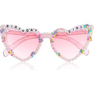 Birthday Glasses Happy Birthday Heart Shaped Sunglasses Pink Birthdays Girl Sunglasses for Birthdays Party