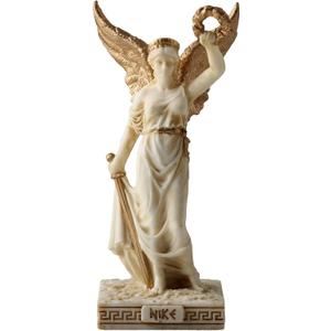 Veronese Design 4 Inch Nike Greek Goddess of Victory Resin Miniature Hand painted White Gold Finish