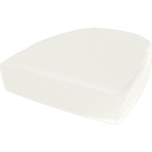 Cushion Source Rounded Back Seat Cushion, 19.5" x 20" x 5" deep Indoor and Outdoor Durable seat Cushion Made with Fade Resistant Sunbrella Fabric, Hidden Zipper, Sunbrella Canvas White