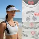 3 Pack Sun Visor Hat Women Shiny Rhinestones Bling Clip On Visors