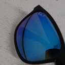 Ray-Ban Men's Rb4264 Chromance Square Sunglasses (Matte Black/Polarized Green Mirrored Blue)
