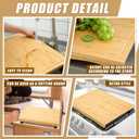 Sintuff Rv Stove Top Cover Board, Multiple Wood Noodle Board Gas Burner Camper Stove Top Cover with 4 Pcs Adjustable Legs and Juice Grooves for Trailer Electric Gas Burner Kitchen (20" x 17")