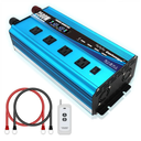 2500W Pure Sine Wave Inverter DC 12V to 110V/120V AC with LCD Display, 4 AC Outlets, Wireless Remote Control Car Power Inverter for Outdoor RV Camping Truck