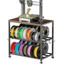 3D Printer Filament Storage Rack- Rolling Tabletop Filament Spool Storage Racks with Wheels, Filament Spools Organizer Stand for 3D Printer Filaments ABS/PLA/TPU/Nylon Accessories