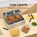 Commercial Deep Fryer with Baskets, 3400W 12.7QT/12L Thickened Stainless Steel Countertop Electric Oil Fryer, Large Capacity with Temperature Control (12L Pro)