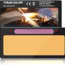 2 x 4 Auto Darkening Welding Filter Lens, Shade 10, Solar-Powered Operation, HD True Color Technology, Gold Welding lens, Compatible with Standard Welding Helmet and Face Shield