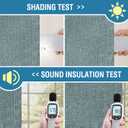 H.VERSAILTEX 100% Blackout Linen Curtains Thermal Insulated Curtain for Living Room Textured Burlap Drapes for Bedroom Grommet Linen Noise Blocking Curtain 52 x 108 Inch, 2 Panels, Heather Stone Blue