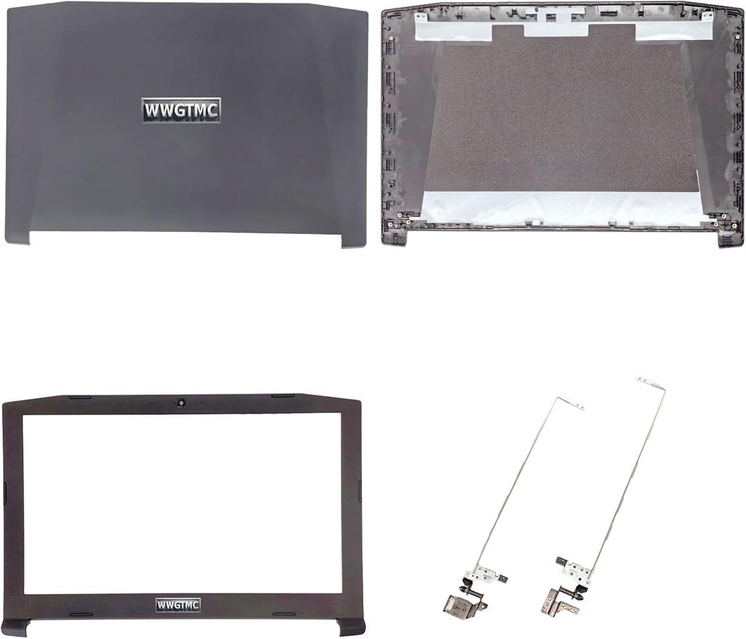 Replacement LCD Back Cover Rear Case Top Lid Hinges with Front Bezel for Acer Nitro 5 AN515-51 AN515-41 AN515-53 AN515-42 Series Laptop 60.Q2SN2.002 AP211000700 AP211000800