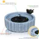 Solar Water Fountain for Bird Bath,Outdoor Bird Bath Fountain,Roman Column Design with Bird,Solar Powered with 3 Nozzles,Outdoor Garden,Yard