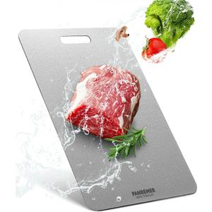 Titanium Cutting Board, 100% Pure Food Grade Titanium Chopping Board, Double-Sided, Non-Toxic, Dishwasher Safe, Easy to Clean for Kitchen – 16 x 12 Inch