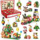 Advent Calendar 2025 Kids, 12 IN 1 Christmas Building Set, 12 Days Christmas Holiday Countdown Calendars Xmas Toy Gift for Boys Girls 6 8 10 12 Years, with Party Favors, Santa, Tree, Stocking Stuffers