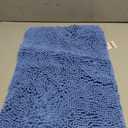 OLANLY Bathroom Rugs Sets 3 Piece, Soft Absorbent Chenille Bath Mats and U-Shaped Contour Toilet Rug, Home Decor Accessories, Bath Mat Set for Bathroom (47"x20"+24"x16"+24"x20", Cornflower Blue)