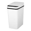 Automatic Trash Can, Touchless Motion Sensor Garbage Can with Lid, Smart Plastic Slim Wastebasket for Bathroom, Office, Rv, Bedroom, Living Room, White
