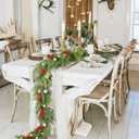 Pine Garland Christmas Decoration Clearance, 6ft Christmas Greenery Garlands Realistic Cypress Leaves Cedar Garland for Holiday Mantel Fireplace Table Centerpiece Decor