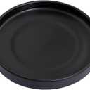 12 Inch Ceramic Saucer - Ceramic Drainage Tray for Plant Pot (Matte Black)