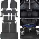 Floor Mats & Large Cargo Liners for 2013-2020 Nissan Pathfinder / 2013 Infiniti JX35 /2014-2020 Infiniti QX60,TPE All Weather Protection with Trunk Mat Covering the Backrest
