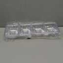 Plasticpro 4 Sectional Rectangle Plastic Disposable Serving Tray/Platter 5 X 16 Clear Pack of 4