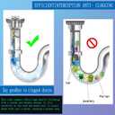 2 x 3 in 1 Sink Drain Strainer with Hair Catcher,2PCS Stainless Steel Popup Sink Stopper with Basket for US Bathroom Sink Stopper Replacement,Pop-up Bounce Core Floor Basin Drain Filter