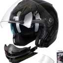 LEM Modular Motorcycle Helmets for Adults, Full Face Motorcycle Helmets for Men, Detachable Chin Guard, DOT Approved, Anti-Fog PINLOCK & DVS Dual Vision, Double D Lock, Quick Series(Black, Small)