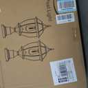 Solar Lamp Post Lights Outdoor Waterproof with Pier Mount Base, 20" H Large Aluminum Outside Solar Lights for Yard, Dusk to Dawn Outdoor Column Lights for Garden, Pathway, Patio(2 Pack)
