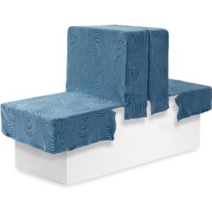 Hudson Comfort Back to Back Boat Seat Covers - Super Soft Microfiber Stretchable Fabric, Replacement Boat Covers for Damaged Seats, Blue (Back to Back Boat Seat Covers, 1, Count)