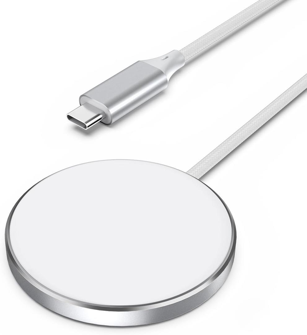 Wireless Charger - Magnetic Wireless Fast Charging Pad for iPhone 17/16/15/14/13/12 Series,20W Magnetic Charger for AirPods 4/3/2/Pro,Slim & Non-Slip Fast Wireless Charger for Desk, Nightstand, Travel