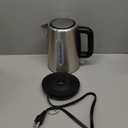 Amazon Basics Electric Stainless Steel Kettle for Tea and Coffee, BPA-Free, Fast Boiling, Auto Shut-Off, 1.7 Liter, 1500W, Black and Silver