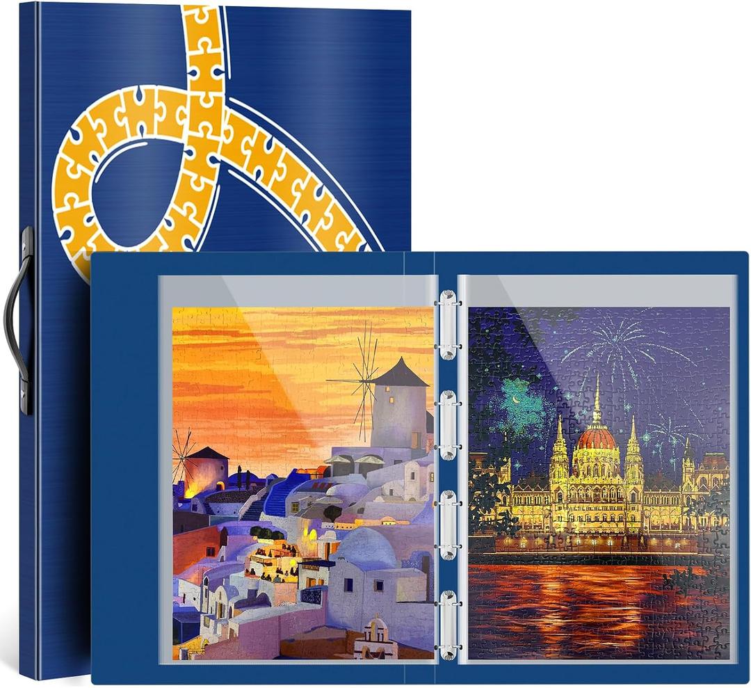 Nariolar Puzzle Storage Folder for 500 Pieces with 10 HD Pockets, Medium