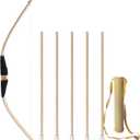 Safe Bow and Arrow Set, Wooden Archery Set, Youth Archery Bow Set for Indoor Outdoor,Role Play Props,Birthday Gift.