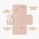 Toddlekind Mini Maven Portable Changing Pad  Organic Cotton & Water-Resistant Polyester  Travel-Friendly, Foldable Change Mat  Blush Stripes with Wave Stitching  Chic, Durable, Easy to Clean